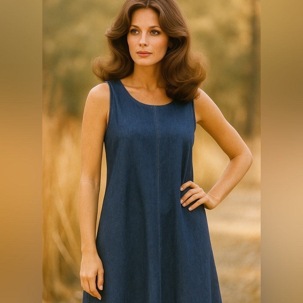 Vintage Johnny Appleseed Denim Dress